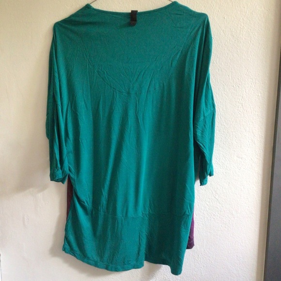 Desigual, turquoise top with printed front, size L - Picture 3 of 6